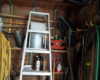 6' ladder, garden tools