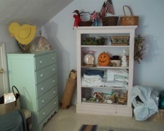 painted dresser & bookcase
Easter decor