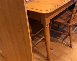 wood kitchen table and chair set
