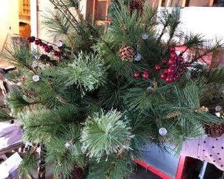 pair of christmas floral