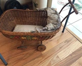 vintage wicker carriage