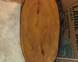tree slab with legs to be made into table
