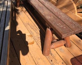log leg bench
