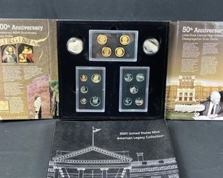  2007 U.S. Silver Legacy Set, (2) Silver Dollars++