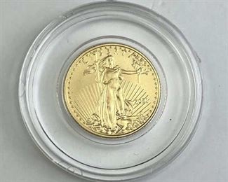  2021-Type I Gold 1/10oz Eagle .999, Scarcer Type