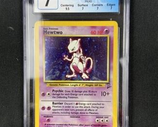  Pokemon Mewtwo Holo CGC 7 Near Mint (2000) w/ subgrades!