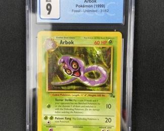  Pokemon Arbok Fossil CGC Mint 9 (1999) #31