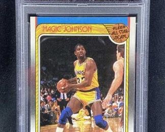  1988 Fleer Magic Johnson All-Star PSA NM-MT 8