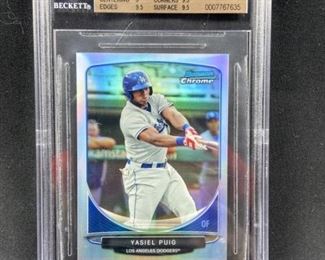  2013 Bowman Yasiel Puig Mini Refractor BGS 9.5