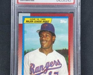  1989 Sammy Sosa Topps M.L. Debut PSA NM/MT