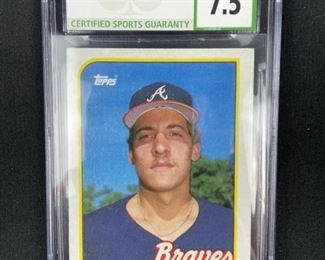  1989 Topps John Smoltz Braves CSG Near Mint+