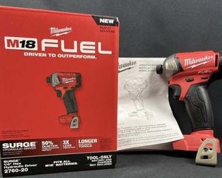  Milwaukee M18 Fuel Hydraulic Driver, NEW