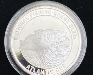  1oz Silver Fishing Round .999
