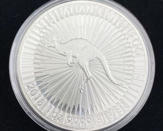  2018 Australia Silver 1oz Kangaroo .9999