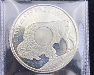  1oz Silver Buffalo Style Round .999