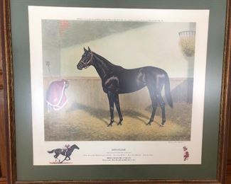 Ruffian equestrian print, signed by the artist Richard Stone Reeves