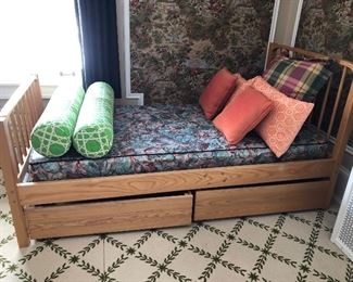 Twin bed with storage underneath