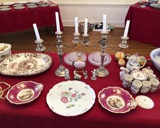 Pair of sterling silver candelabra