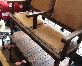 Antique shoeshine stand