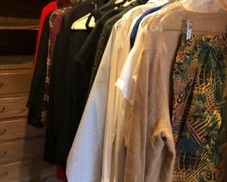 Non-designer clothing of various sizes