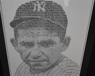 Framed Word Art Print of Yogi Berra 1925 to 2015 by Quotgraphs by Figures of Speech