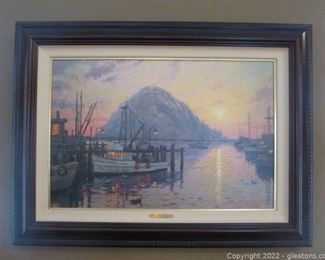 Thomas Kinkade Framed Morro Bay at Sunset