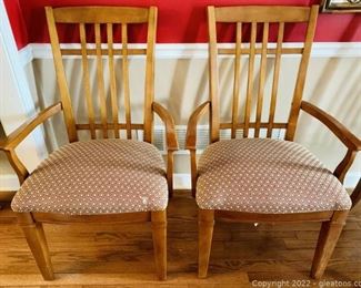 Thomasville Bridges Pair of Arm Dining Chairs