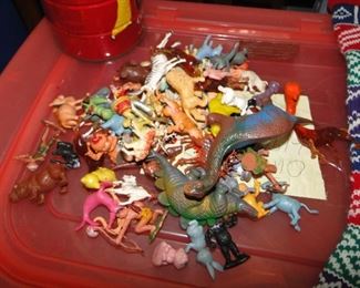 Vintage dinosaur animal toys