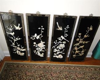 Mother of Pearl oriental art (2 are sold)