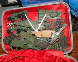 Vintage military plastic toys