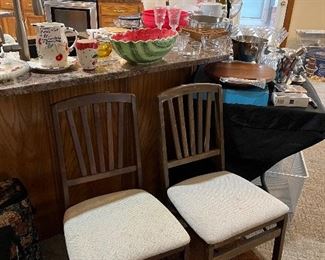 3, 1960's folding chairs