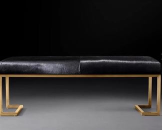 Restoration Hardware Pony Hair Bench W54" x D16" x H18"