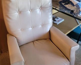 White Leather Recliner 