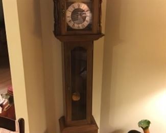 Emporer Clock Company Grandfather Clock by Erhard Jauch Uhrenfabrik Germany clock from early 1970s. Regularly maintained and works well when attended to. 