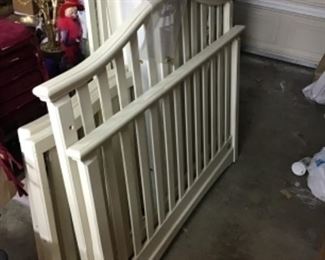 Crib with mattress. Some assembly required. 😉