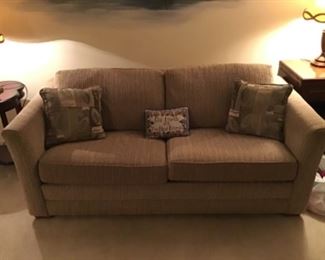 Sleeper sofa. This item cannot be removed from home until it is in escrow. 