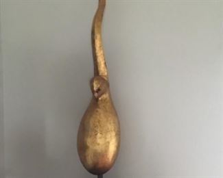 Thai statues SHO-FAH - 1 of 2 pictured. Sold as a pair. Purchased in Bangkok in 2003. Hand carved wood, hand painted, two of a kind. 40” high, 12” wide at lower black base. Fully documented including purchase, shipping, and shipping insurance. These items will be removed from wall by purchaser within 72 hours of sale end.