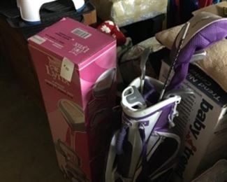 Junior golf clubs – two sets.