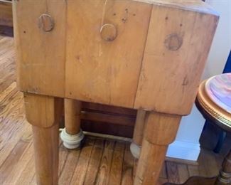 19"x19" x33" Butcher block 