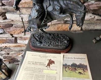 See ad description for details on all Remington pieces acquired from the Buffalo Bill Museum in Cody, WY. Each is 1/1000 and approx. 40 years old. All w/ paperwork and in nice condition.