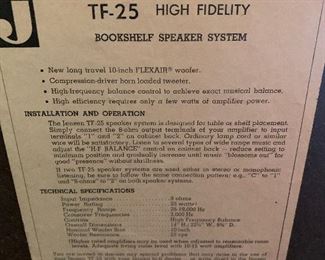 Jensen TF-25 Speakers