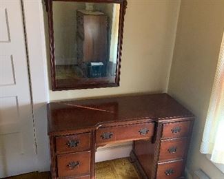 Maple Desk and Mirror