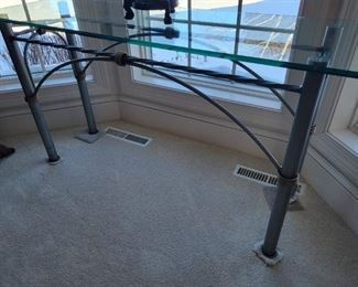 Glass top Side/Sofa Table.