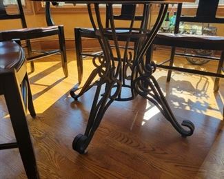 Dining Table with 6 Chairs by Nichols and Stone. 