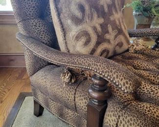 Armchair and Foot Stool  by Tommy Bahama.