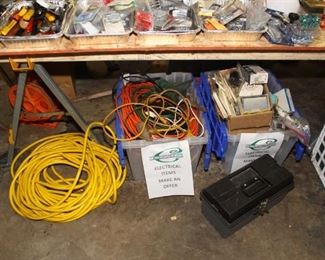 Extension Cords, Electrical Components, Fittings, & Devices.