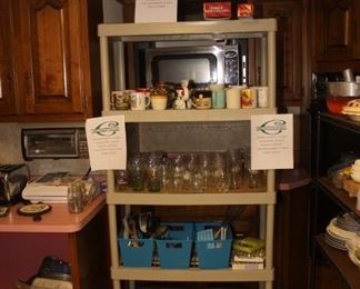 glasses, mugs and kitchen gadgets