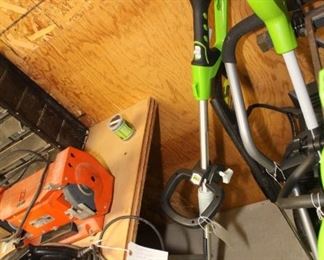 Green works Line Trimmer.