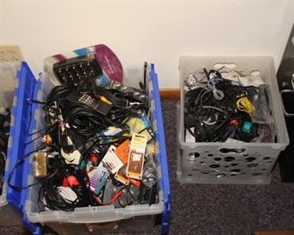 Various A/V cords, Power Supplies