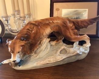 Royal Dux, Porcelain, Bohemia Hunting Dog